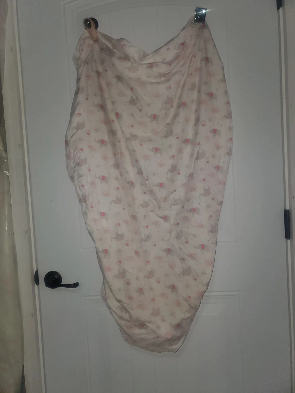 Pink Elephant Pattern Fitted Crib Sheet - Soft Nursery Bedding